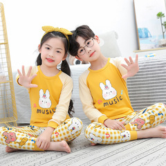 Children's autumn clothes and long trousers, pure cotton underwear sets for boys and girls, warm pajamas, children's cotton sweaters, home clothes sets