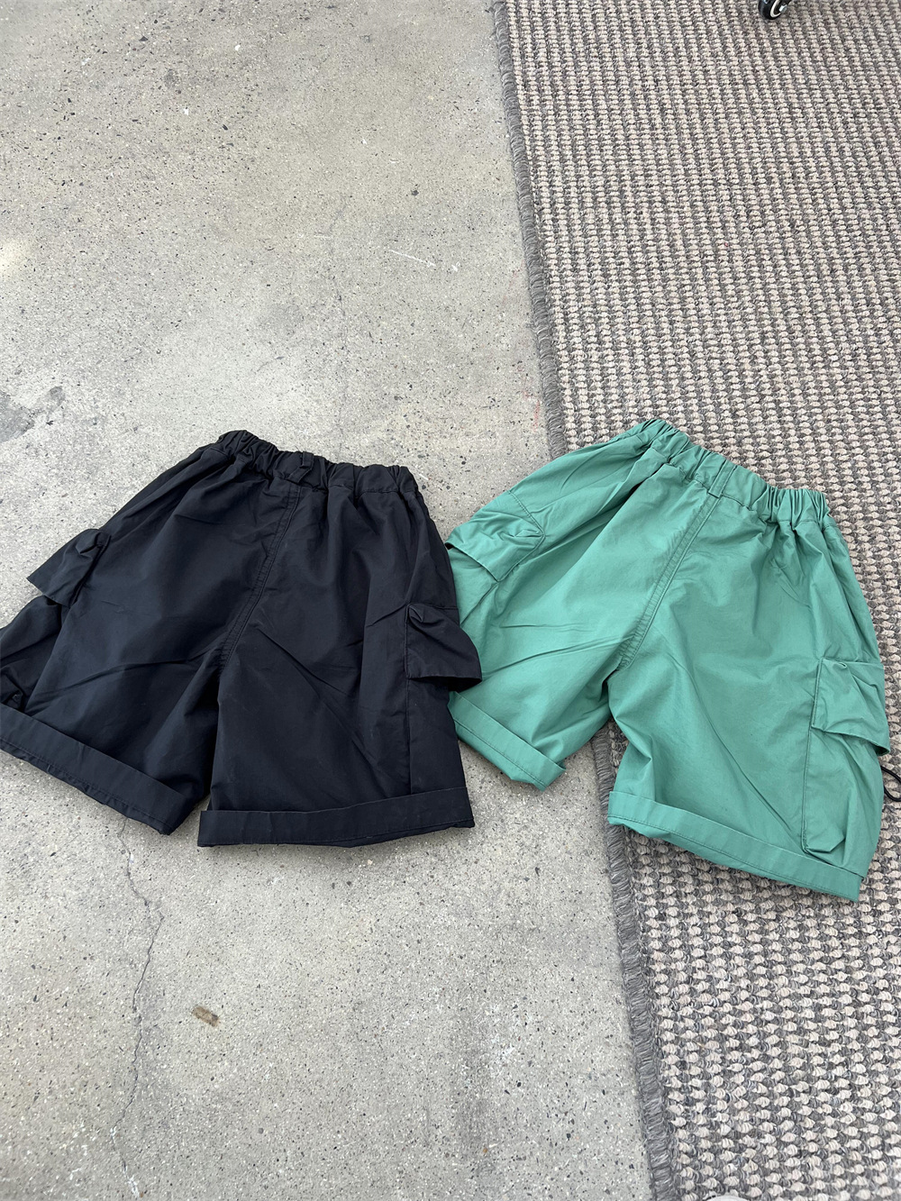 Sommerbørns amerikansk stil store lommer tynde arbejdsshorts til mænd og kvinder, løse snøreshorts, street glatte bukser_voghion.com