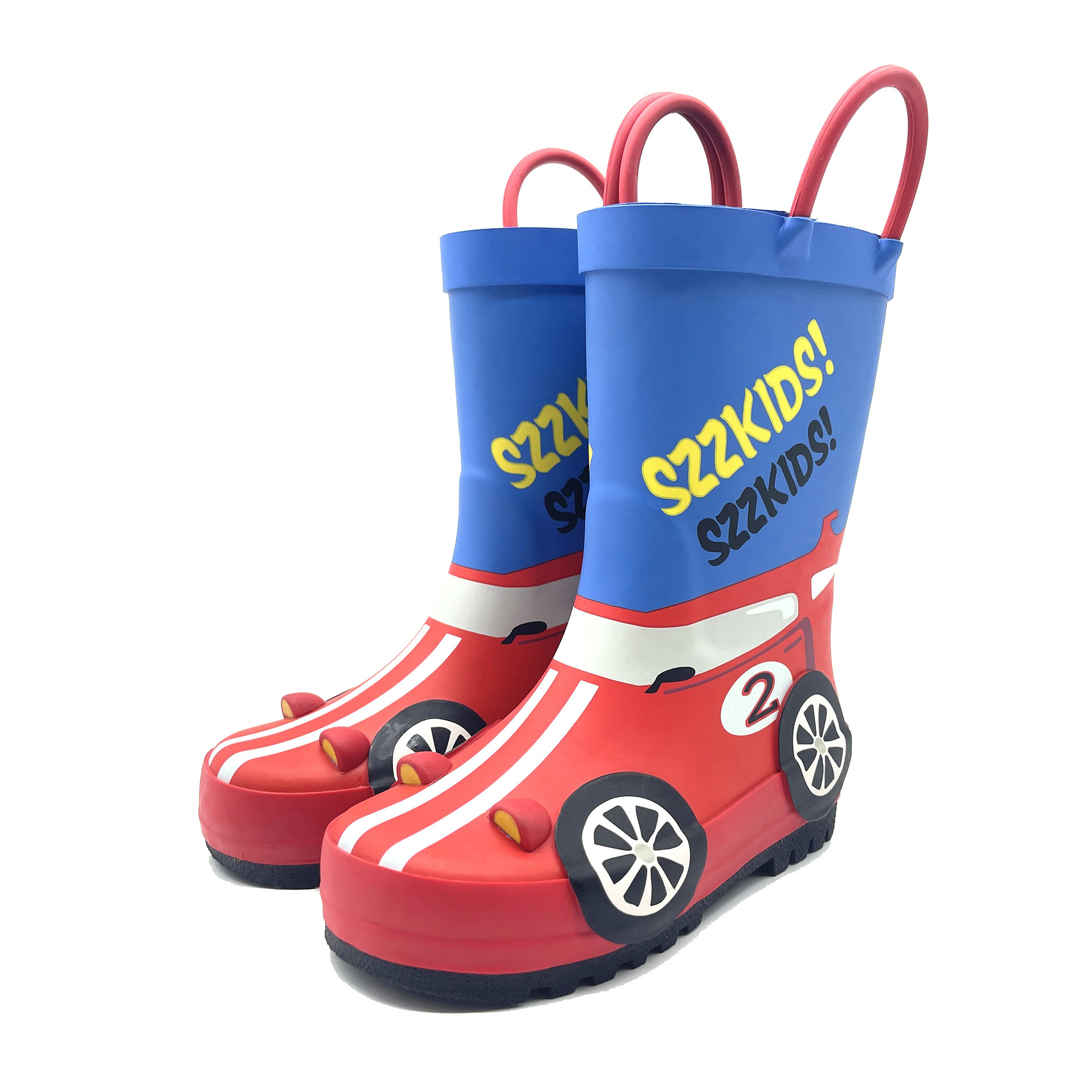 Car-Shaped Kidsren's Rain Boots, Boys' Cartoon Non-Slip Water Shoes, Kidsren's Cute Rain Boots, Baby Water Boots Wholesale