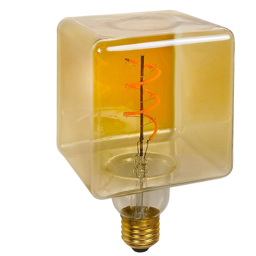 Retro Edison LED cubo de hielo bombilla creativa nostálgico luz cálida iluminación de iluminación suave filamento especial-en forma de lámpara de araña