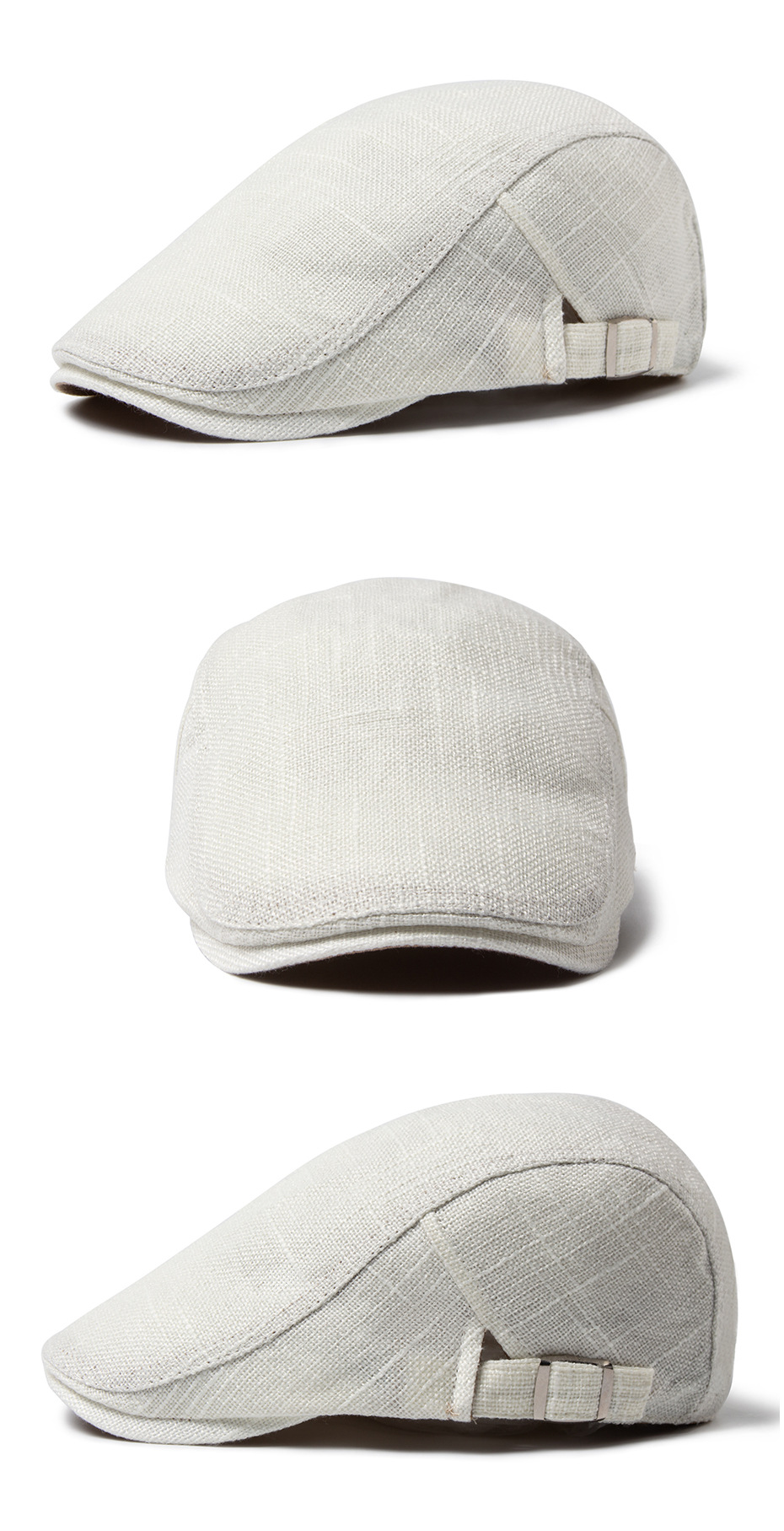 Herren-Baskenmütze aus Baumwollleinen, sommerlicher, dünner, atmungsaktiver Entenschnabelhut, lässiger und vielseitiger britischer Sonnenhut für Kinder_voghion.com