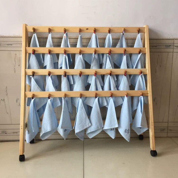 Wooden children's towel for kindergarten