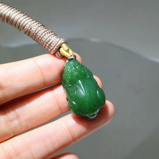 Jin Yu Tang Xinjiang Hetian Jasper Jixiu Natural Light Photograph Color Uniform, Mellow and Full Carving Fine