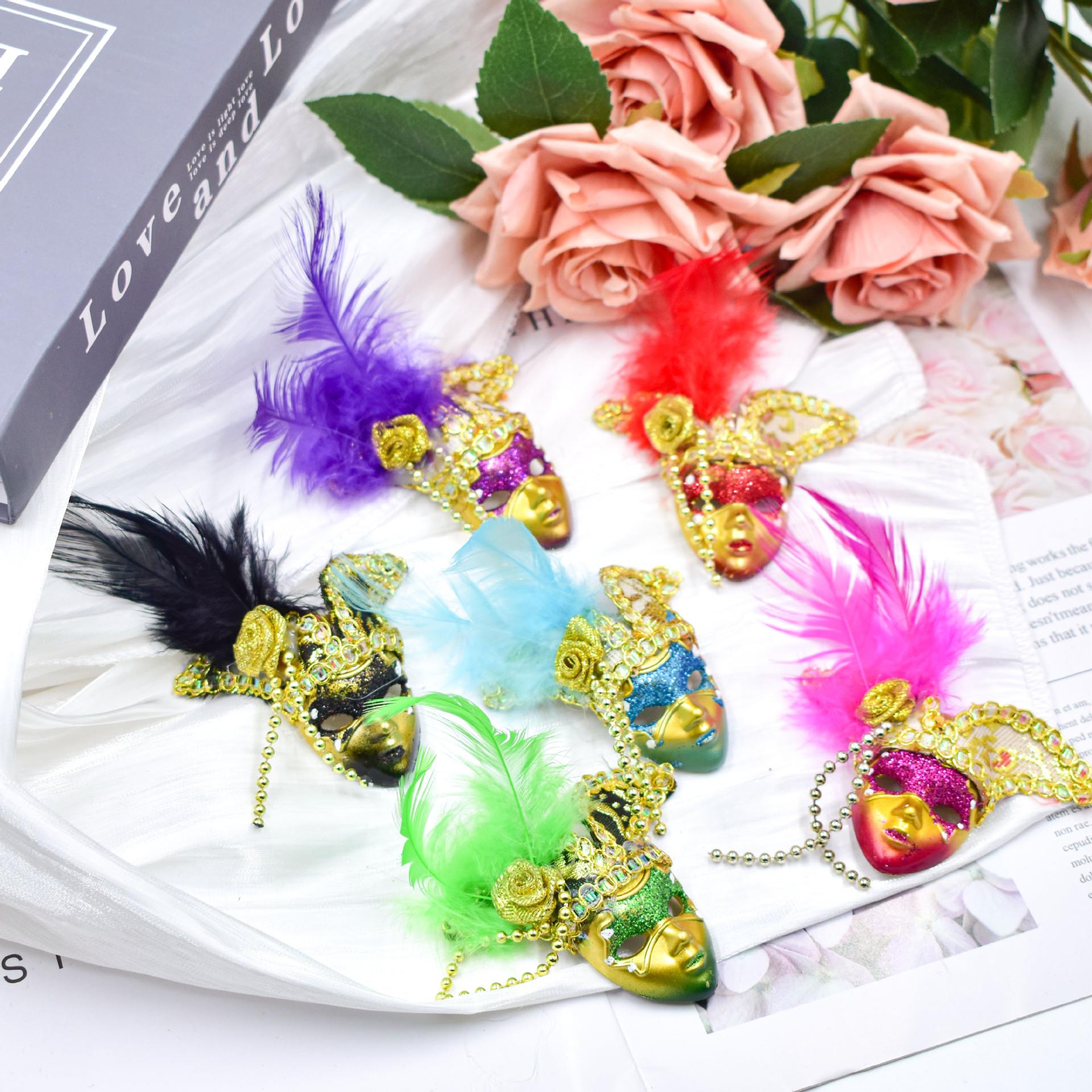 Venecia de alta calidad pegatinas de refrigerador pegatinas nuevas mini-magnéticas lindas máscaras de payaso faciales fabricantes al por mayor