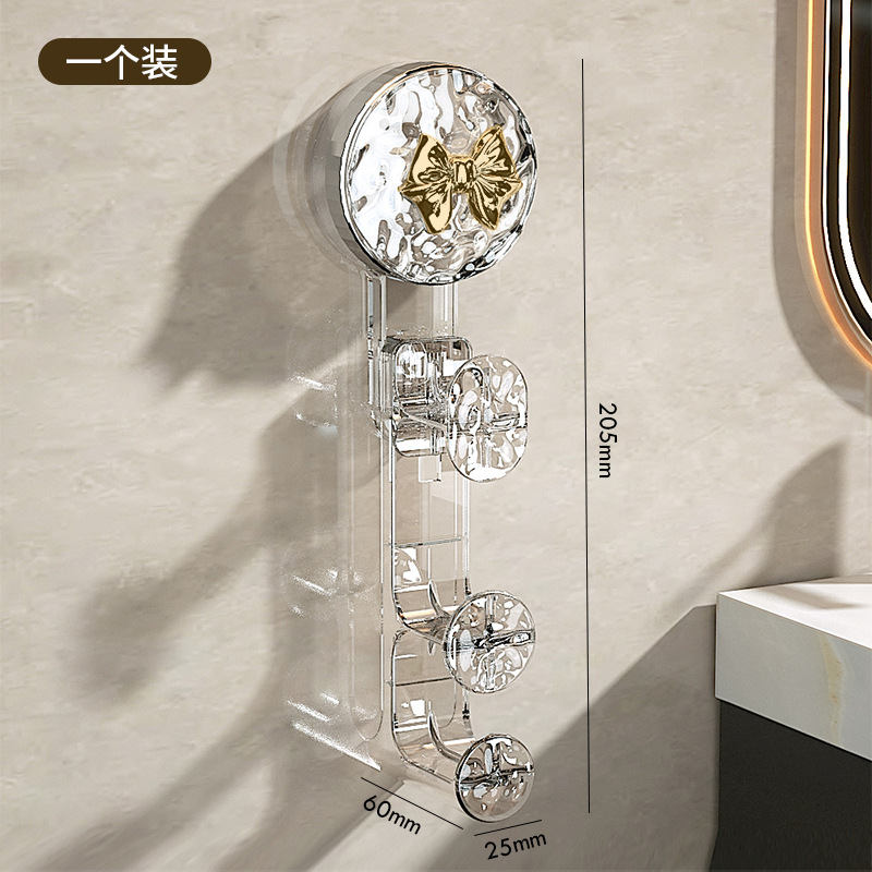Lavabo de almacenamiento rack baño Punch-libre ventosa colgante cuenca artefacto baño cuenca bañera colgante de pared baño lavabo gancho