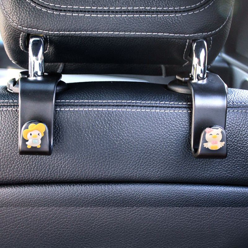 Asiento de coche ganchos traseros suministros interiores Bob Esponja niña asiento de coche coche coche lindo paraguas almacenamiento