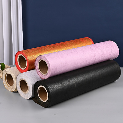 全新料燙金壓紋丙綸pp無紡布壓紋 壓花紡粘鮮花包裝飾 禮品包裝