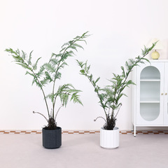 仿真猴頭蕨金絲蕨馬尾蕨家居裝飾綠植盆栽仿真蕨樹落地盆栽批發