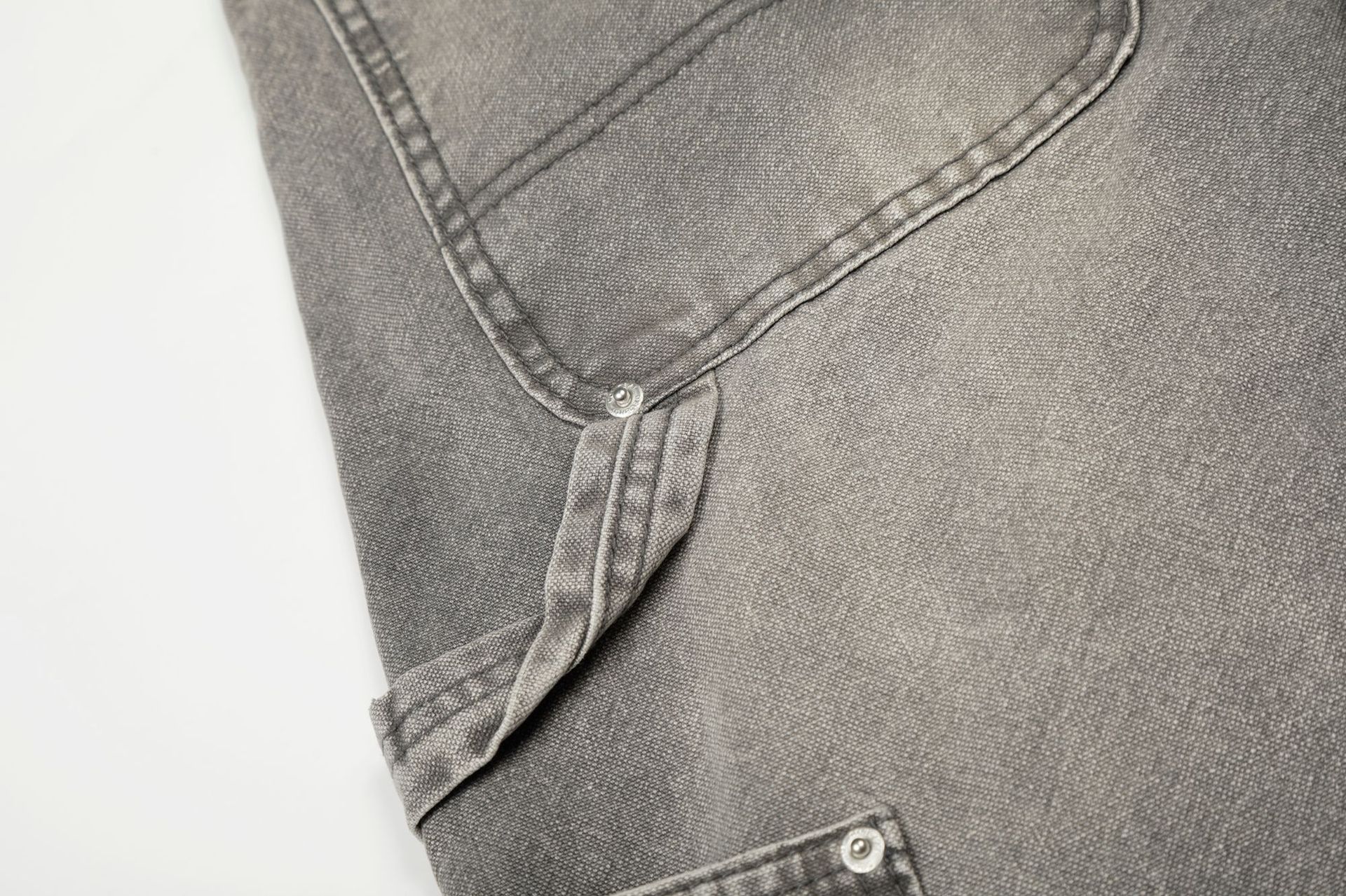 Unisex Oversized Jeans Im Vintage Look Grau Baumwolle_voghion.com