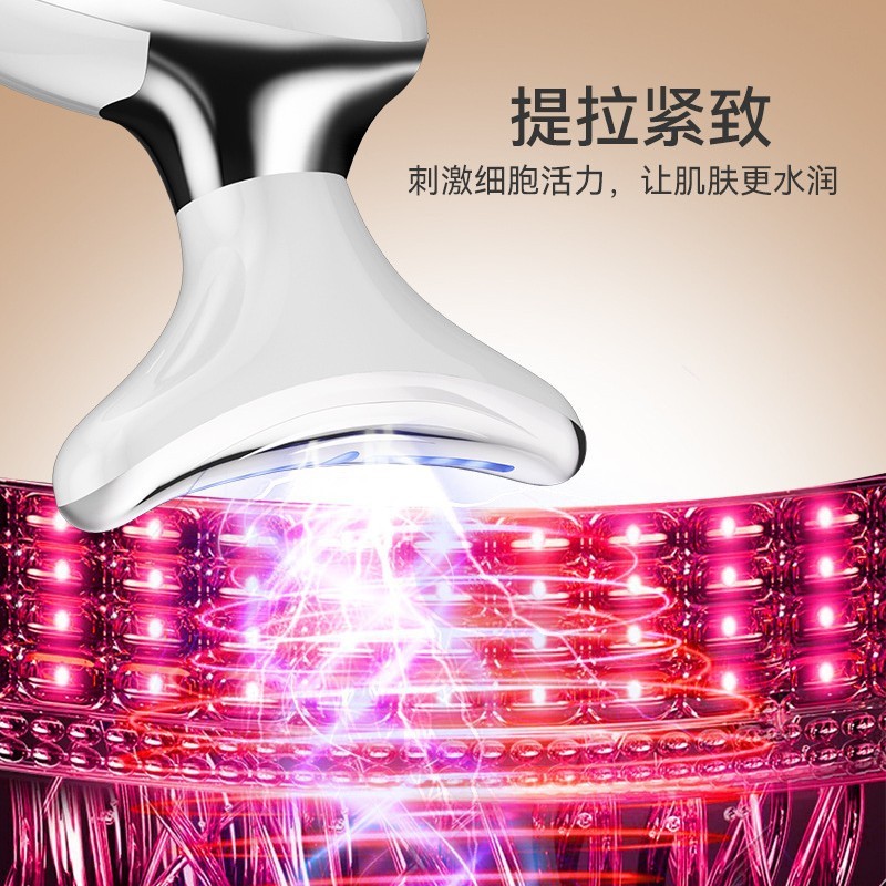新商品の美首器の振動マッサージの首の紋様器の小さいアイロンは首の顔のカラーの光を引き上げて美容器を導入します。|undefined