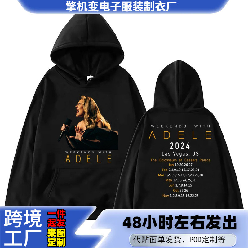 Adele Tour 2024 Weekend with Adele Hoodie Harajuku Popular Pullover Hoodie Sweatshirts Pink