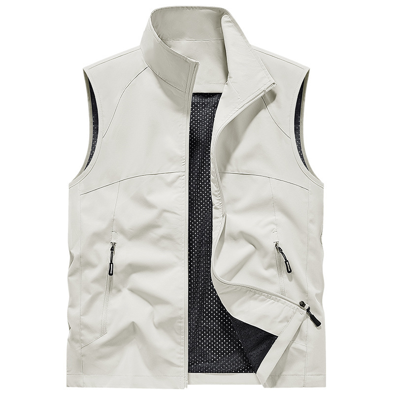 Spring and Autumn New Cross-Border Outdoor Quick-Dry Men's Vest Sleeveless Workwear Vest Middle-Aged Men's Jacket Spring and Autumn New Cross-Border Outdoor Quick-Dry Men's Vest Sleeveless Workwear Vest Middle-Aged Men's Jacket