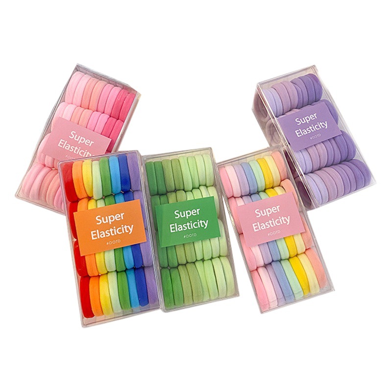 Banda de goma para el cabello 2022 nuevas chicas cuerda de pelo de cola de caballo banda de goma cubierta de cuero banda de pelo de colores cuerda de pelo de verano