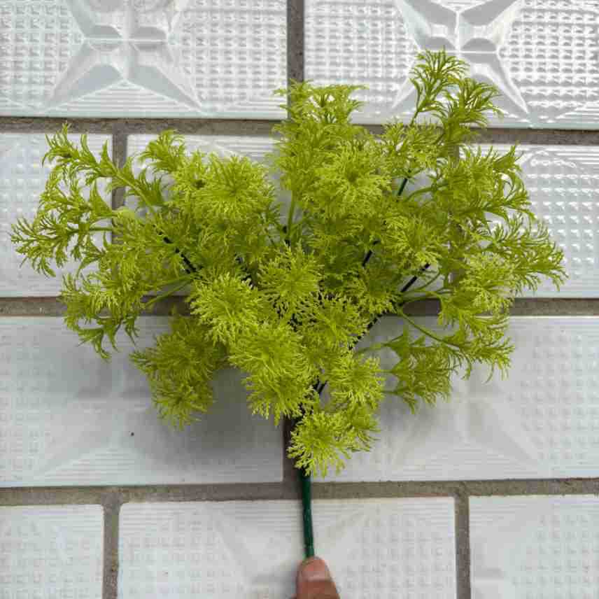 Plantas verdes artificiales pequeñas plantas retardantes de llama B1 SGS certificación de la UE informe retardante de llama simulación de plantas artificiales de haz