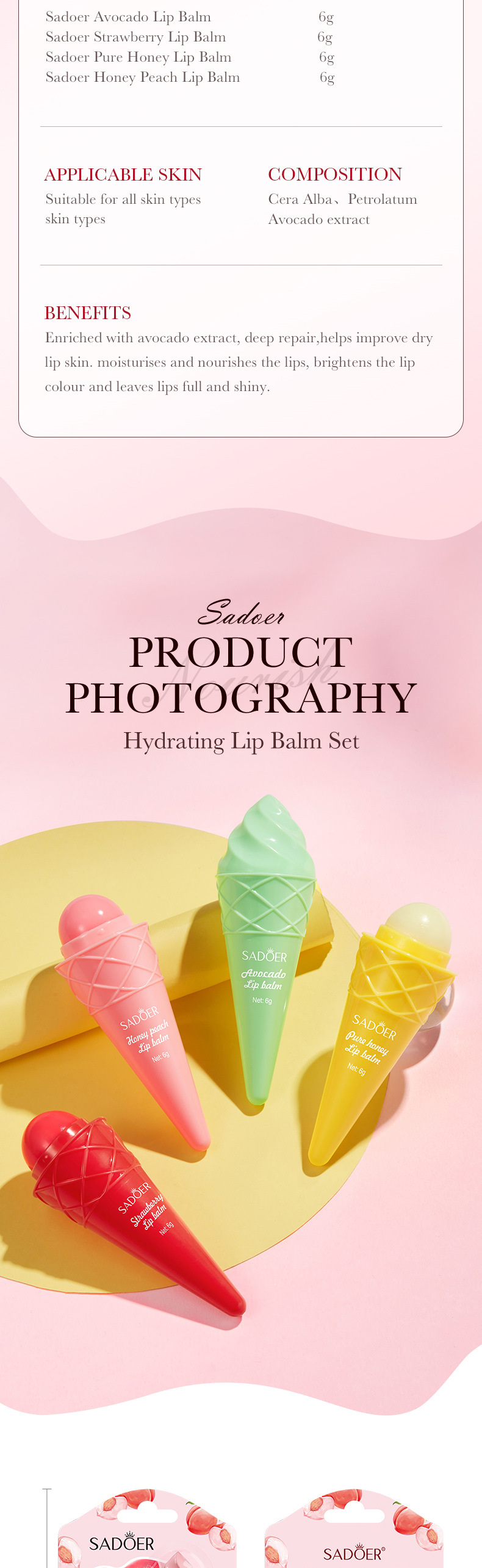 SADOER All avocado moisturizing anti chap lipstick_voghion.com