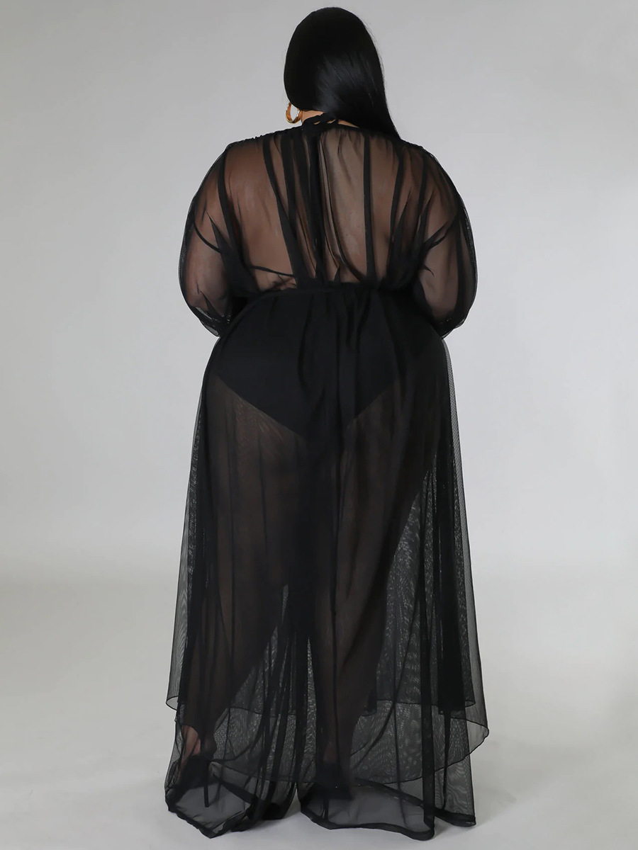 Damesæt buksesæt til plus size med flagermusærmer elegant_voghion.com