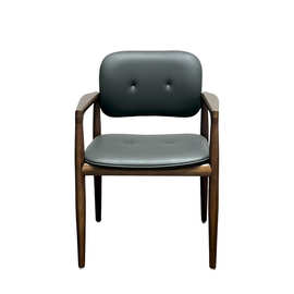 意式极简餐椅白蜡木椅子北欧现代高级感设计师款扶手靠背椅新中式