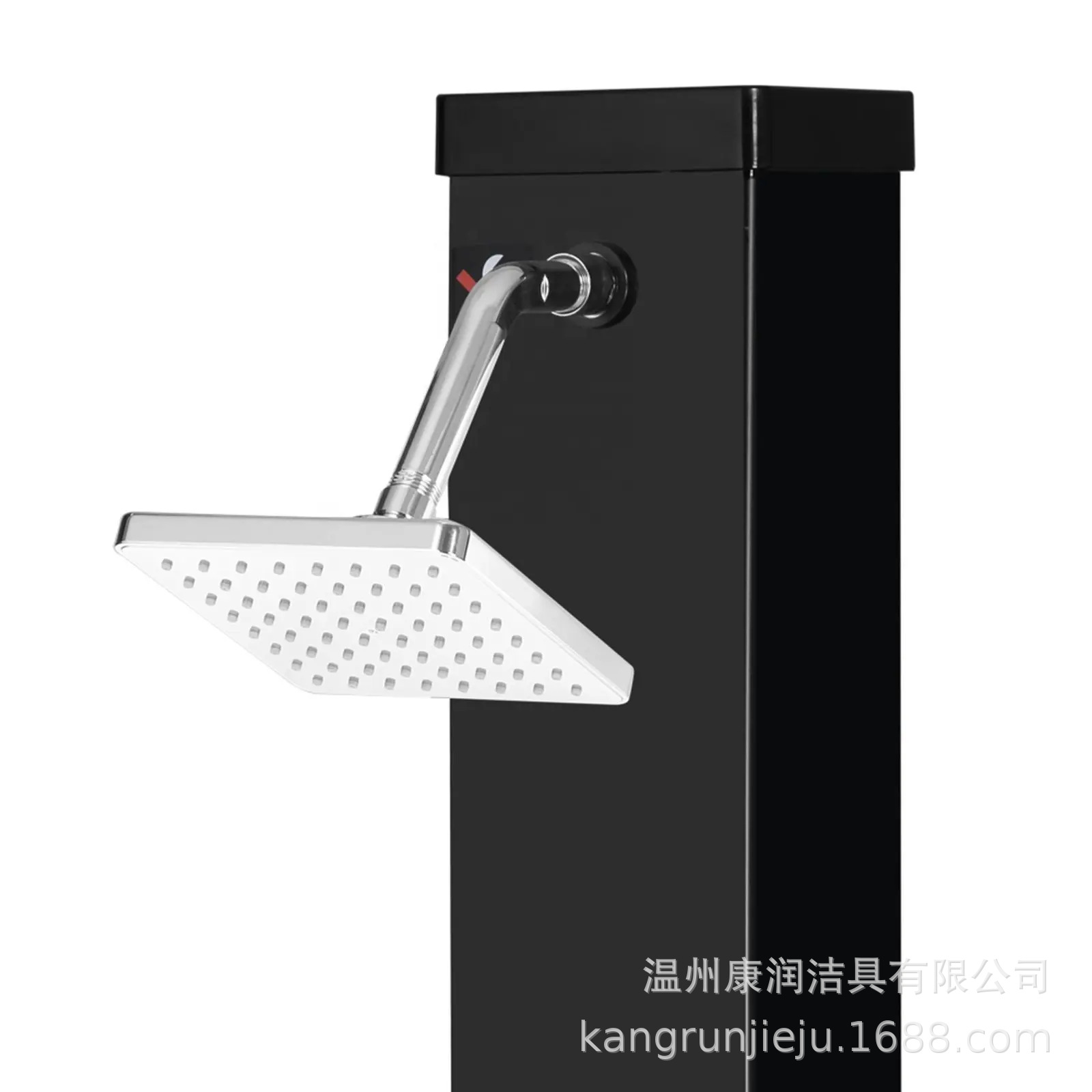 Wenzhou Kangrun piscina solar 40L gran capacidad cuadrada forma columna de ducha solar al aire libre playa de baño