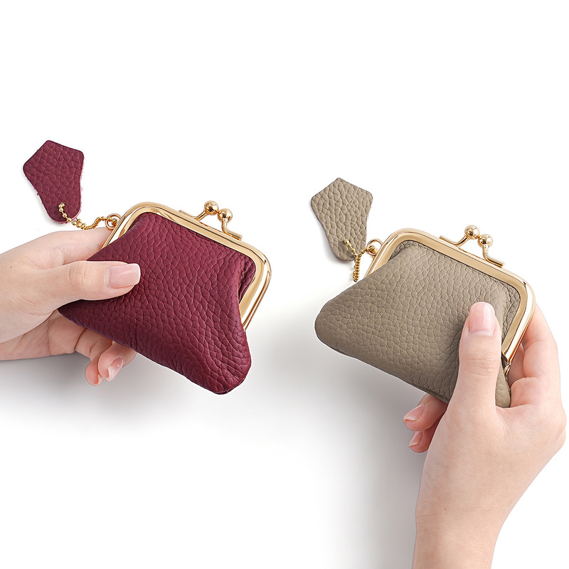 Tmall New Coin Purse Women's Lipstick Cosmetic Bag Car Key Bag Simple Coin Small Wallet First Layer Cowhide