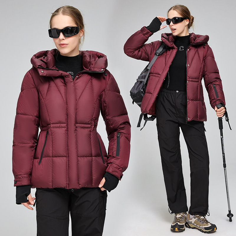 外贸出口冬女棉服时尚防寒轻松保暖户外登山运动休闲连帽棉衣外套|undefined