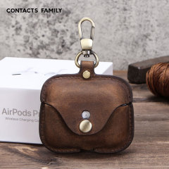 适用新款airpodspro3保护套便携真皮苹果蓝牙耳机套防摔一件代发
