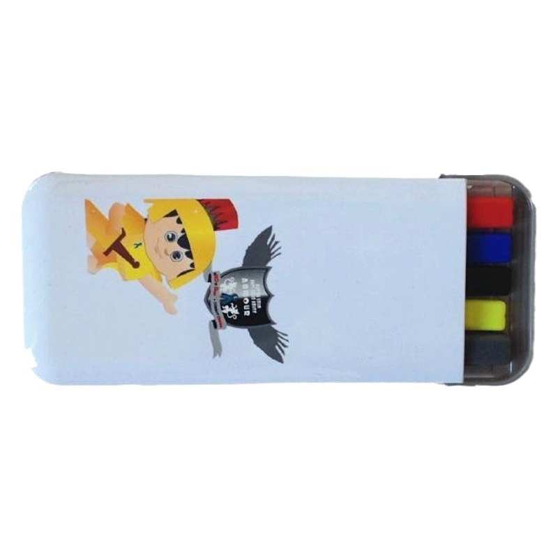 Набор флуоресцентных ручек (5 шт.) оптом: цветные текстовыделители, высококачественные шариковые ручки, ручки для контурной рисовки для студентов с нанесенным логотипом