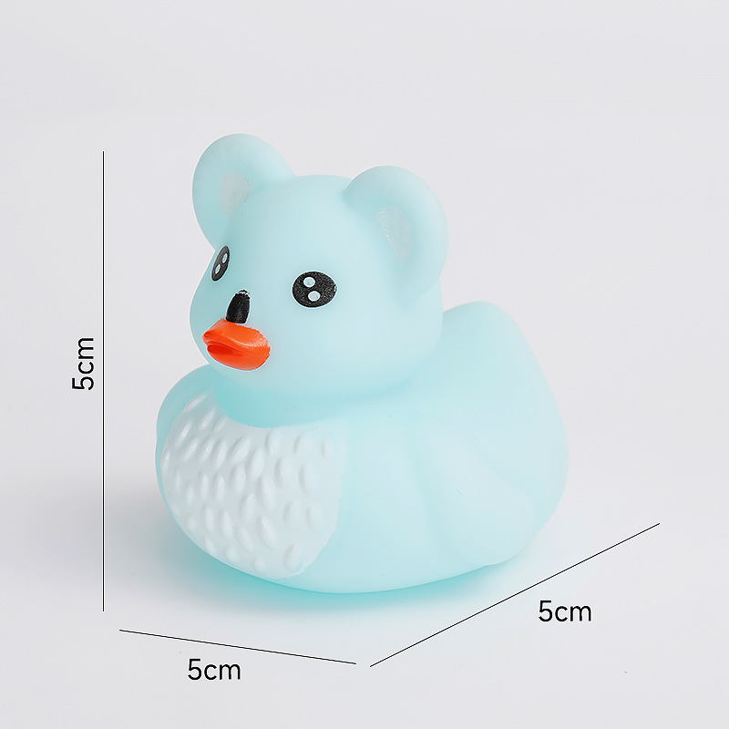 Pequeños animales de pellizco pato juguetes de agua pato bebé juguetes de baño regalos para niños sonidos pato amarillo