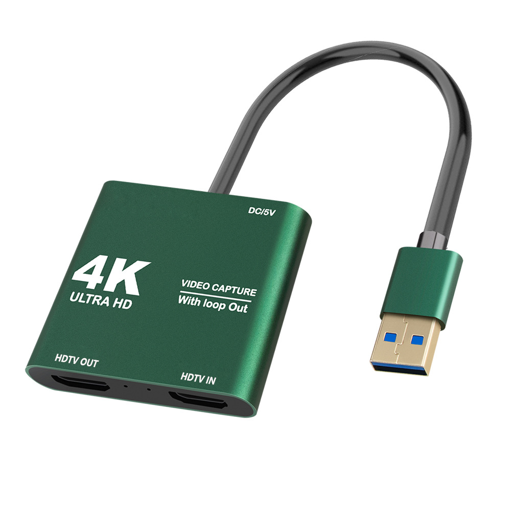 4K 1080p USB 3,0 a HDTV compatible video audio juego tarjeta de captura con bucle 1080P60FPS