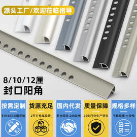 定制铝合金阳角线收边条直角圆弧瓷砖弧形装饰收口半圆包边金属线