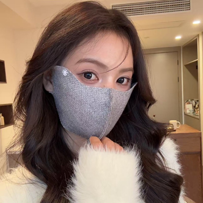 小狮子瑞恩透气保暖口罩女骑行加绒加厚保暖护眼角显脸小面罩秋冬|undefined