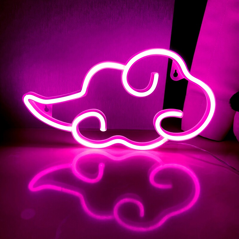 Cross-Border Popular Anime Cloud Led Neon Light Cartoon Anime Internet Celebrity Holiday Home Wall Decoration Birthday Party