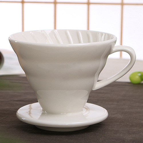 Ceramic conical hand-brewed coffee filter cup spiral drip filter 1-2 cups 2-4 cups coffee utensils