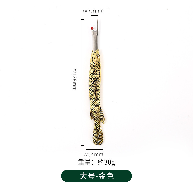 Fabricante de estilo europeo retro tipo pez pequeño divisor herramienta de bricolaje cosida a mano dispositivo de corte de hilo cuchillo de punto de cruz