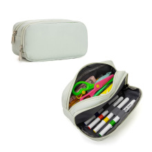 跨境学生文具包简约时尚大容量耐脏初中小学生文具袋女多隔层笔袋