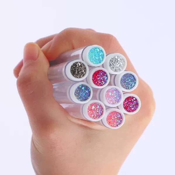 New Product: Diamond-Encrusted Tube Eyelash Brushes, Individually Packaged, Disposable, Available in Multiple Colors and Styles, with Sparkling Rhinestones, Wholesale False Eyelashes
