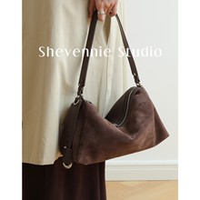 25秋 拼接牛皮磨砂大容量大号通勤托特包枕头包波士顿包女包