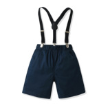 Летняя рубашка для мальчиков, подтяжки, детский комплект, платье, (Трансграничная торговля)