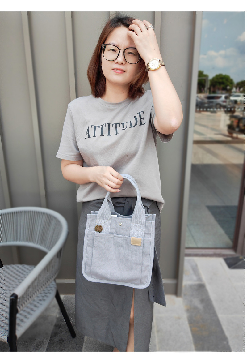 Japanischer Canvas Lunch Beutel Für Damen Robuste Henkeltasche_voghion.com