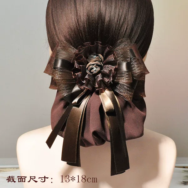 Cross-border Hot Selling Southeast Asian Professional Hair Net Nurse Catering Cleaning Work Hair Flower Women's Pan-head Flower Net Pocket