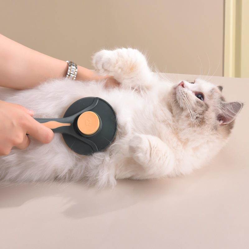 Eisenwell peine para mascotas peine autolimpiante peine de aguja de acero inoxidable peine autolimpiante de una tecla peine de limpieza para perros y gatos productos para mascotas