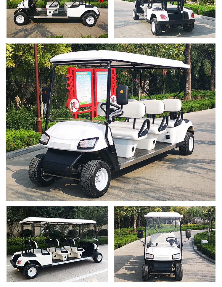 Electric Golf Carts for B&Bs, Resorts, Reception Areas, Factories, Tourist Attractions, and Airport Shuttles; Electric Sightseeing Vehicles