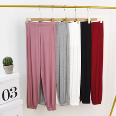 Modal Ribbed Trousers Running Fitness Pants Ankle Yoga Pants 