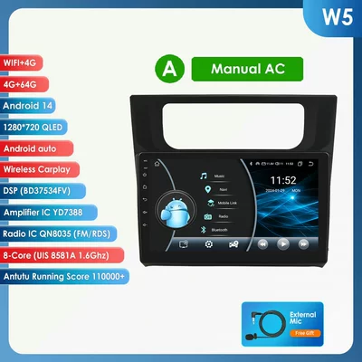 Carplay Central Control Bluetooth | DVD Navigation - 464g-wifi4glte-version-8581a-carplay-eight-core-10inch-suitable-for-volkswagen-caddy-2015-2018-manual-air-conditioner