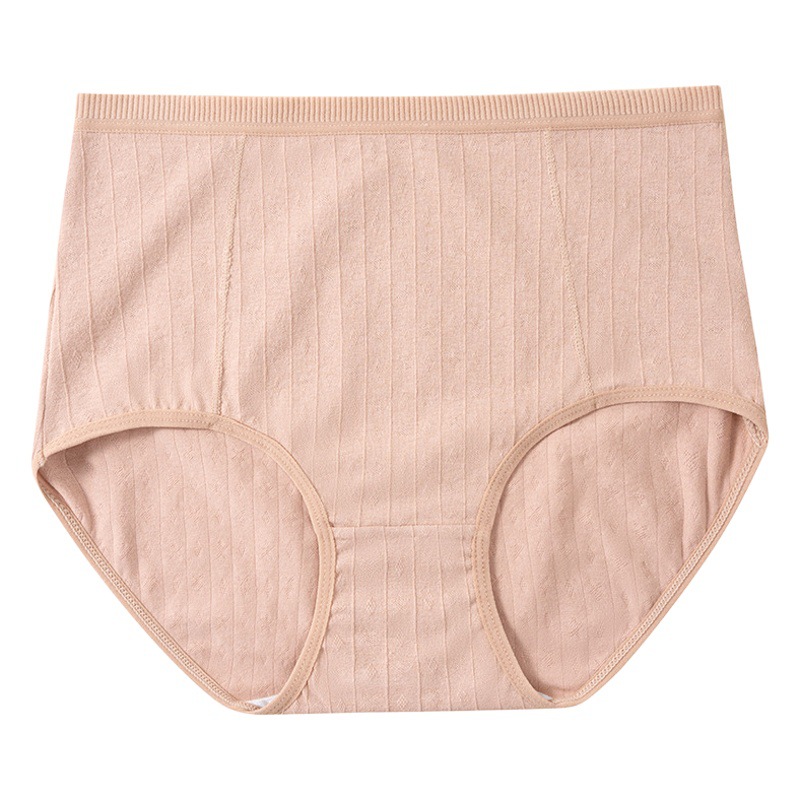 Ropa interior de Madre de mediana edad y ancianos algodón de mujer entrepierna antibacteriana cintura alta vientre contracción bolsa de cadera cómoda más tamaño ropa interior sin costuras elástica alta