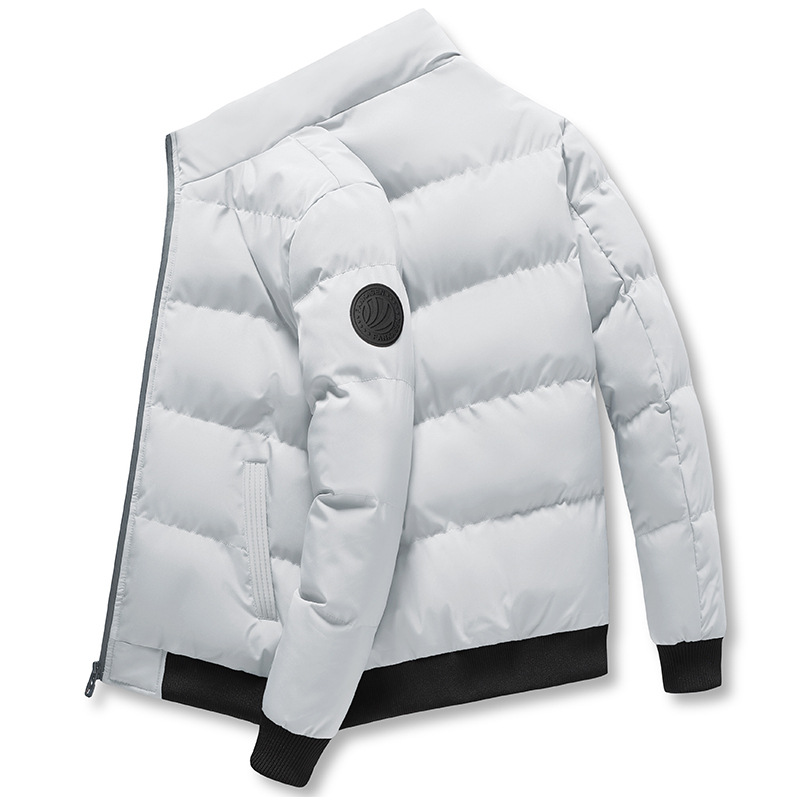 Herrkläder vinter ny herr ståkrage slim fit vadderad jacka mode ungdom förtjockad vadderad jacka herrkläder_voghion.com