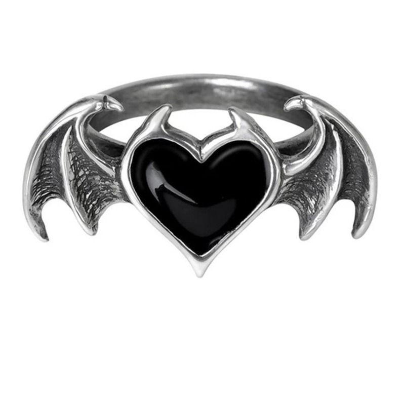 Yunjin europeo y americano transfronterizo nuevo hip hop retro amor anillo personalidad simple fresco frío estilo femenino anillo de fábrica image 7
