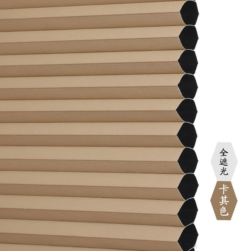 免打孔百叶窗帘内倒内开窗帘厨房卫生间防水蜂巢帘遮光隔热风琴帘|undefined