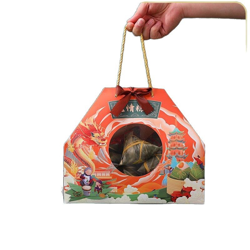 Dragon Boat Festival Zongzi Caja de regalo Caja de embalaje Caja de color de tarjeta blanca personalizada en lotes pequeños Maleta de alta gama personalizada Caja vacía personalizada image 6