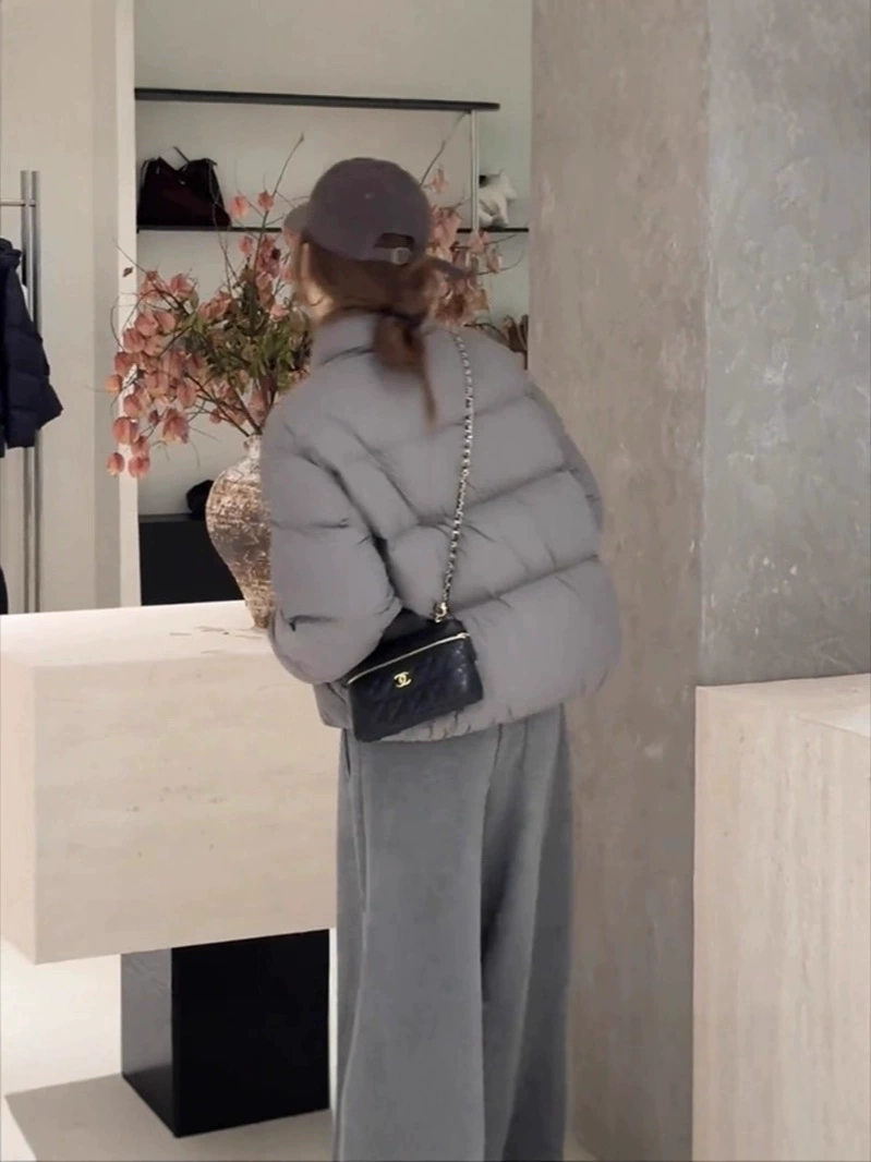 Short winter down jacket, duck down, 2025 years, for teenagers