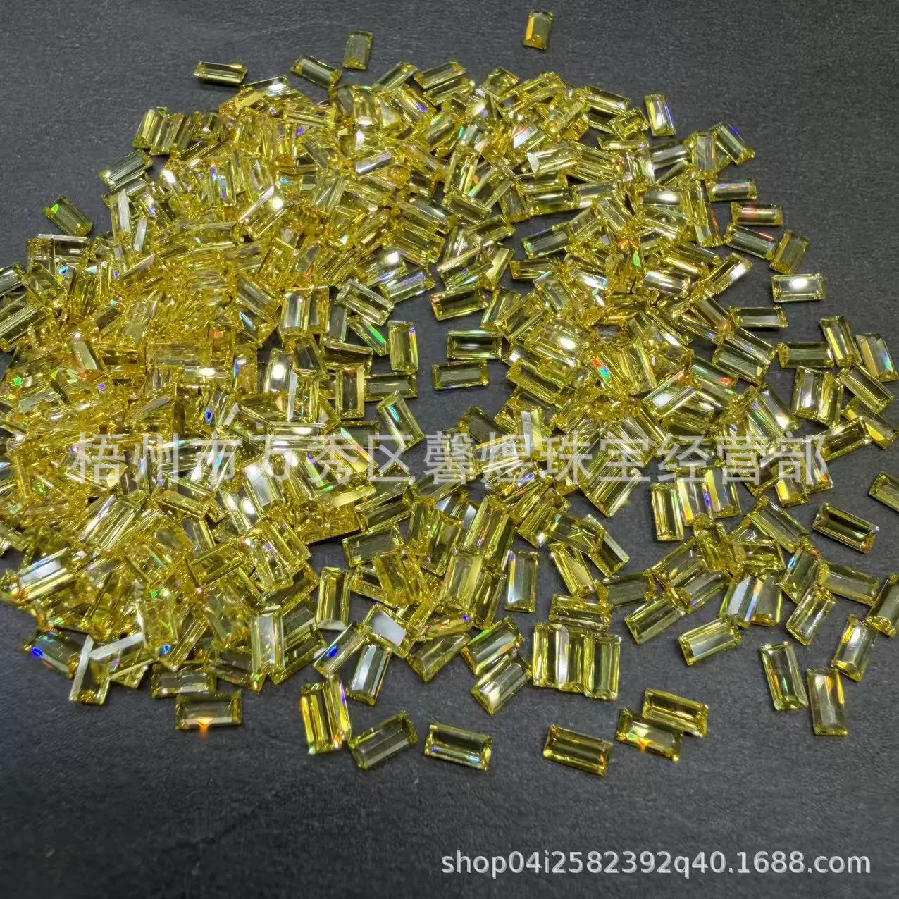 锆石 长方直角车平彩色锆石 直梯小长方宝石裸石现货批发